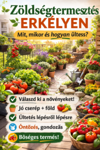 Zöldségtermesztés erkélyen.Mit-mikor és hogyan csináld.