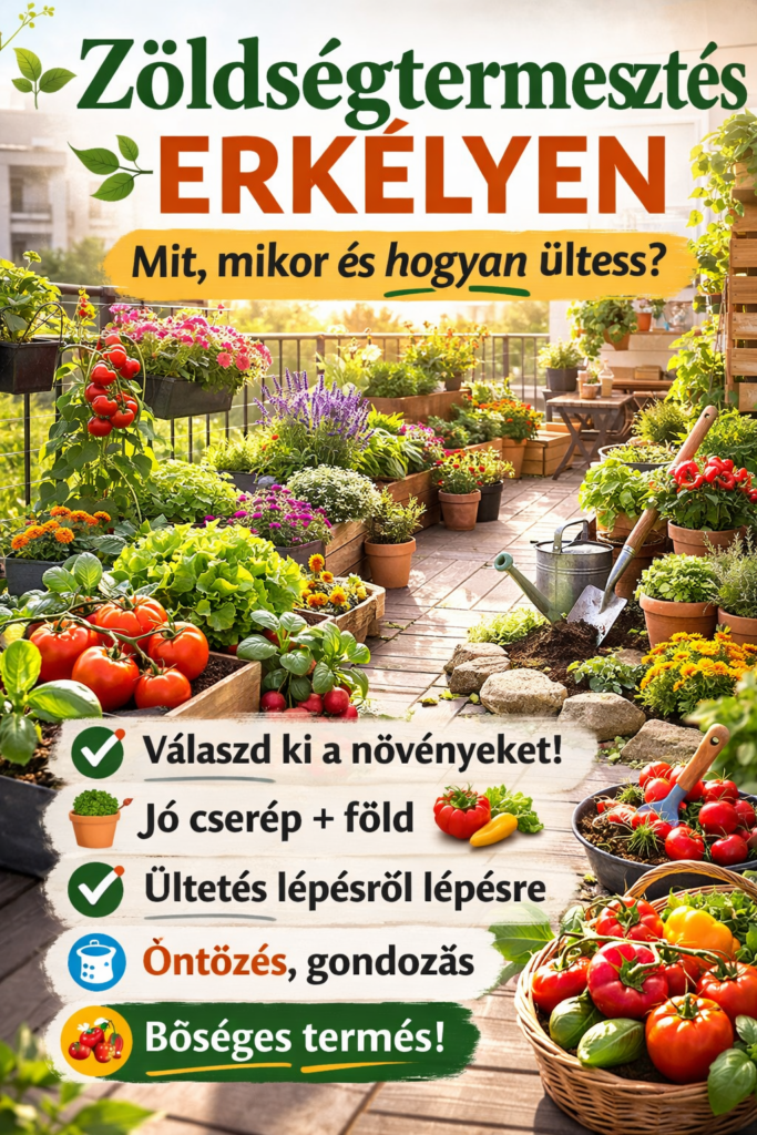 Zöldségtermesztés erkélyen.Mit-mikor és hogyan csináld.